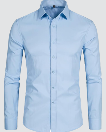 Mens Slim Fit Dress Shirts Formal Long Sleeve