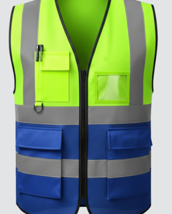Two-Tone Industrial Safety Vest Blue