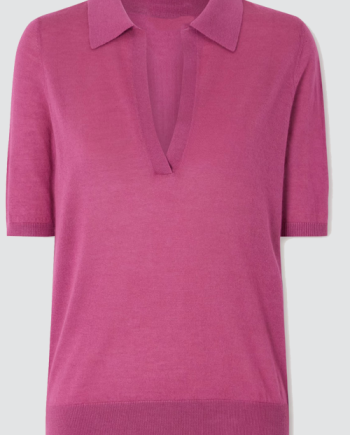 silk-blend polo shirt